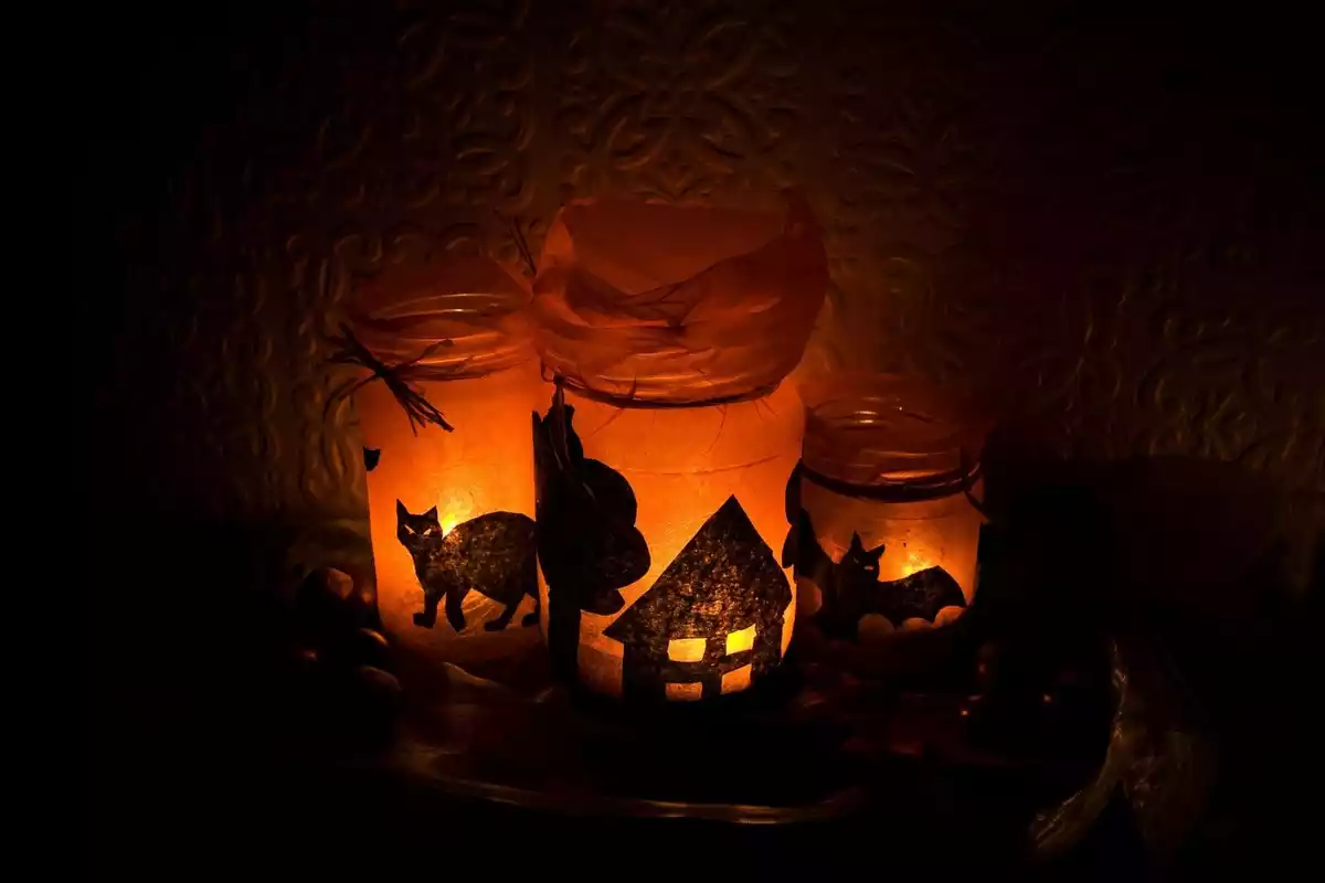 Fotografía de velas para Halloween