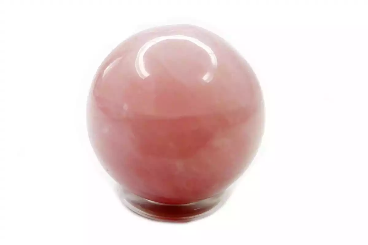 Bola de cuarzo rosa